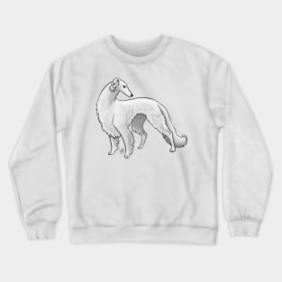 Dog - Borzoi - White Crewneck Sweatshirt